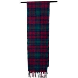 Kiltane Pure Cashmere Red Tartan Scarf Made in Scotland